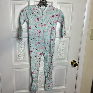 Girls Cupcake Print Circo One Piece Blanket Sleeper W/Attached Footies Size 4T